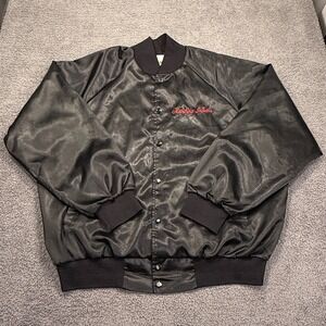 VTG Arkansas State University Indians Satin Jacket Mens 2XL Black‎ Marching Band